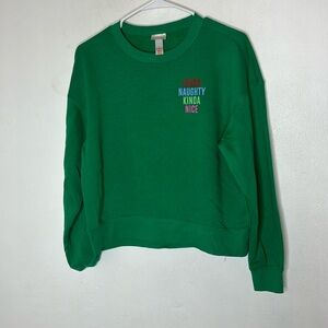 Christmas sweatshirt kinda naughty kinda nice size small